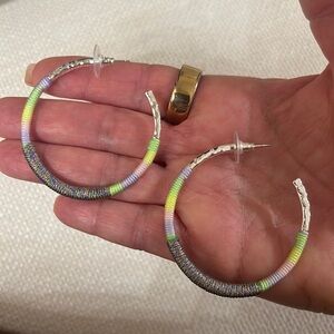 Kendra Scott Masie silver hoops Exc Cond